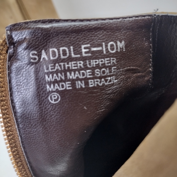 Etienne Aigner Saddle Ankle Boots Womens 10 M Tan - Picture 12 of 12